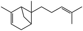 2,6-dimethyl-6-(4-methyl-3-pentenyl)bicyclo[3.1.1]hept-2-ene 구조식 이미지