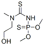 [2-Hydroxyethyl(methyl)thiocarbamoyl]amidothiophosphoric acid O,O-dimethyl ester Structure