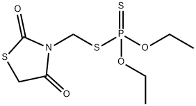 Dithiophosphoric acid S-[(2,4-dioxothiazolidin-5-yl)methyl]O,O-diethyl ester Structure