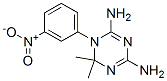 1-(3-Nitrophenyl)-6,6-dimethyl-1,6-dihydro-1,3,5-triazine-2,4-diamine Structure