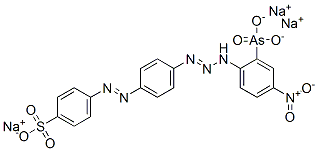 sodium p-[[4-[3-(2-arsono-4-nitrophenyl)triazen-1-yl]phenyl]azo]benzenesulphonate Structure