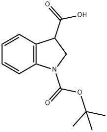 1-BOC-2,3-디하이드로-인돌-3-카르복실산 구조식 이미지