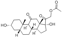 3alpha,17,21-trihydroxy-5beta-pregnane-11,20-dione 21-acetate Structure