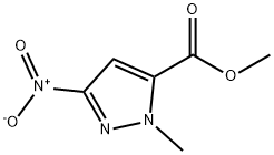 2-methyl-5-nitro-2H-pyrazole-3-carboxylic acid methyl ester Structure