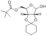 2,3-O-CYCLOHEXYLIDENE-5-O-PIVALOYL-D-RIBOFURANOSE Structure