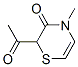 2H-1,4-Thiazin-3(4H)-one, 2-acetyl-4-methyl- (9CI) Structure