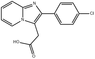 2-(4-클로로페닐)이미다조[1,2-a]피리딘-3-아세트산 구조식 이미지