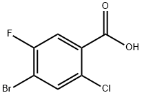 4-BROMO-2-CHLORO-5-FLUOROBENZOIC ACID Structure