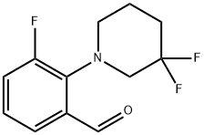 3-Fluoro-2-(3,3-difluoropiperidin-1-yl)benzaldehyde 구조식 이미지