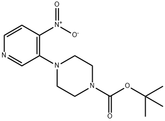 tert-Butyl 4-(4-nitropyridin-3-yl)piperazine-1-carboxylate 구조식 이미지
