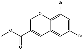 6,8-DIBROMO-2H-CHROMENE-3-CARBOXYLIC ACID METHYL ESTER Structure