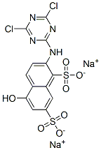 2-(4,6-디클로로-1,3,5-트리아진-2-일아미노)-5-히드록시-1,7-나프탈렌디술폰산이나트륨염 구조식 이미지