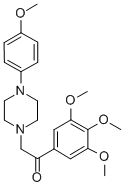 3',4',5'-Trimethoxy-α-[4-(p-methoxyphenyl)-1-piperazinyl]acetophenone 구조식 이미지