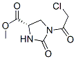 4-Imidazolidinecarboxylic acid, 1-(chloroacetyl)-2-oxo-, methyl ester, (S)- (9CI) Structure