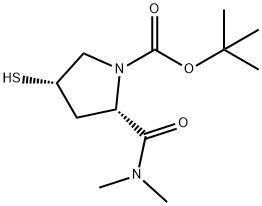 1-Pyrrolidine-Carboxylic Acid,2-[(Dimethylamino)Carbonyl]-4-Mercapto-1,1-Dimethyl Ester,(2s-Cis)- Structure