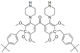 4-(p-tert-부틸벤질)-1-피페라지닐(3,4,5-트리메톡시페닐)케톤 구조식 이미지