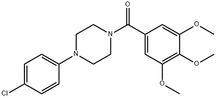 4-(p-클로로페닐)-1-피페라지닐(3,4,5-트리메톡시페닐)케톤 구조식 이미지