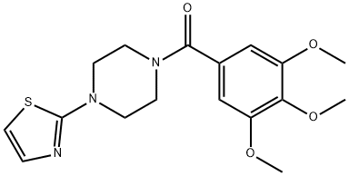 1-(2-Thiazolyl)-4-(3,4,5-trimethoxybenzoyl)piperazine Structure