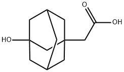 3-Hydroxyadamantane-1-acetic acid 구조식 이미지