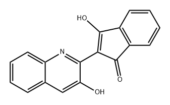 3-hydroxy-2-(3-hydroxy-2-quinolyl)-1H-inden-1-one  Structure