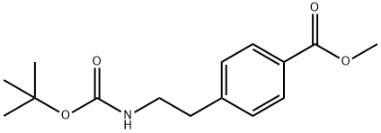 벤조산,4-[2-[[(1,1-디메틸에톡시)카르보닐]aMino]에틸]-,메틸에스테르 구조식 이미지