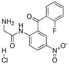 2-아미노-2'-(o-플루오로벤조일)-4'-니트로아세트아닐리드염산염 구조식 이미지