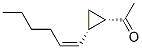 Ethanone, 1-[2-(1-hexenyl)cyclopropyl]-, [1S-[1alpha,2alpha(Z)]]- (9CI) Structure