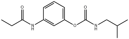 Isobutylcarbamic acid 3-(propionylamino)phenyl ester Structure