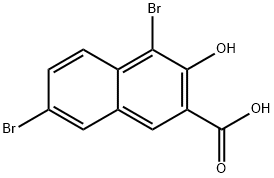 1,6-DIBROMO-2-HYDROXYNAPHTHALENE-3-CARBOXYLIC ACID 구조식 이미지