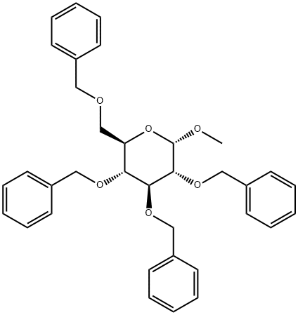 Methyl 2,3,4,6-Tetra-O-benzyl-a-D-glucopyranoside Structure