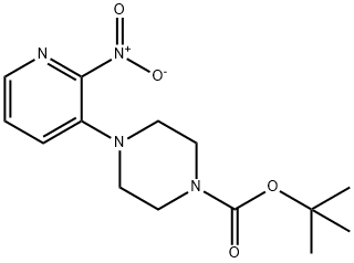 tert-Butyl 4-(2-nitropyridin-3-yl)piperazine-1-carboxylate 구조식 이미지