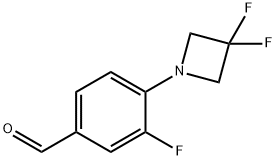 3-Fluoro-4-(3,3-difluoroazetidin-1-yl)benzaldehyde 구조식 이미지