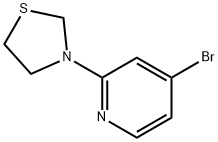 3-(4-Bromopyridin-2-yl)thiazolidine Structure