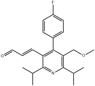 3-[4-(4-FLUOROPHENYL)-2,6-DIISOPROPYL-5-(METHOXYMETHYL)PYRIDIN-3-YL]ACRYLALDEHYDE 구조식 이미지