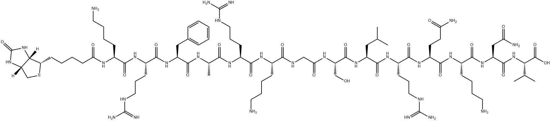 K(BIOTIN)-RFARKGSLRQKNV Structure