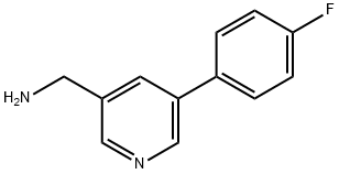 (5-(4-fluorophenyl)pyridin-3-yl)methanamine Structure
