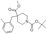 1-BOC-4-[(2-METHYLPHENYL)METHYL]-4-PIPERIDINECARBOXYLIC ACID METHYL ESTER Structure