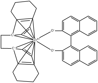 (R,R)-ETHYLENEBIS-(4,5,6,7-TETRAHYDRO-1-INDENYL)-ZIRCONIUM(IV)-(R)-(1,1'-BINAPHTHYL-2) Structure