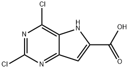 2,4-Dichloro-5H-pyrrolo[3,2-d]-pyrimidine-6-carboxylic acid 구조식 이미지