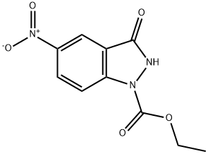 ETHYL 5-NITRO-3-OXO-2,3-DIHYDRO-1H-INDAZOLE-1-CARBOXYLATE Structure