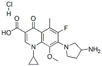 7-(3-aminopyrrolidin-1-yl)-1-cyclopropyl-6-fluoro-8-methoxy-5-methyl-4 -oxo-quinoline-3-carboxylic acid hydrochloride 구조식 이미지