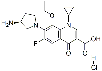 7-((S)-3-Amino-1-pyrrolidinyl)-8-ethoxy-1-cyclopropyl-6-fluoro-1,4-dih ydro-4-oxoquinoline-3-carboxylic acid hydrochloride Structure