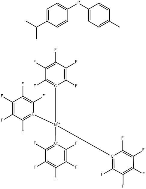 4-ISOPROPYL-4'-METHYLDIPHENYLIODONIUM TETRAKIS(PENTAFLUOROPHENYL)BORATE 구조식 이미지