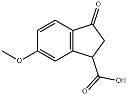 2,3-DIHYDRO-6-METHOXY-3-OXO-1H-INDENE-1-CARBOXYLIC ACID Structure