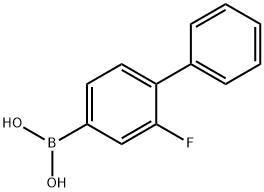 2-Fluoro-4-biphenylylboronic acid 구조식 이미지