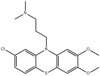 2-Chloro-10-[3-(dimethylamino)propyl]-7,8-dimethoxy-10H-phenothiazine 구조식 이미지