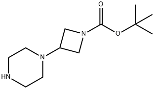 1-(TERT-BUTOXYCARBONYL)-3-(1-피페라지닐)아제티딘 구조식 이미지