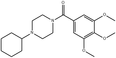 4-Cyclohexyl-1-piperazinyl(3,4,5-trimethoxyphenyl) ketone Structure