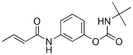 N-tert-Butylcarbamic acid 3-[(1-oxo-2-butenyl)amino]phenyl ester Structure