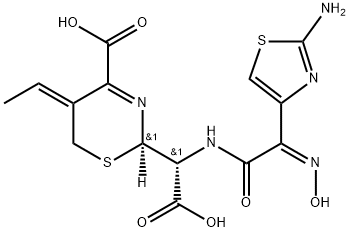 (R,Z)-2-((R)-((Z)-2-(2-aMinothiazol-4-yl)-2-(hydroxyiMino)acetaMido)(carboxy)Methyl)-5-ethylidene-5,6-dihydro-2H-1,3-thiazine-4-carboxylic acid 구조식 이미지